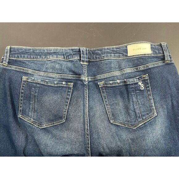 SLINK Curvy Cropped Jeans Size Distressed Size 20 - Picture 4 of 16